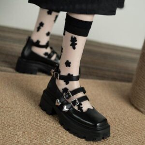 Heart Chain Thick Bottom Shoes-4246