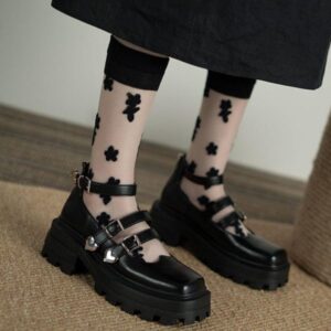 Heart Chain Thick Bottom Shoes-4247