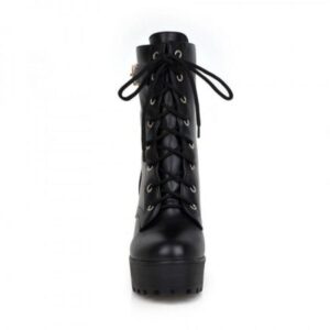 Lace-up High Heel Boots-3782