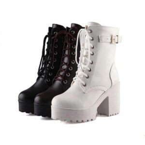 Lace-up High Heel Boots-3780