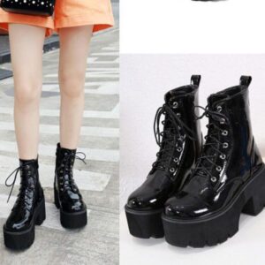 Leather High Heels Boots-3747