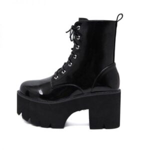 Leather High Heels Boots-3753