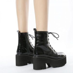 Leather High Heels Boots-3757