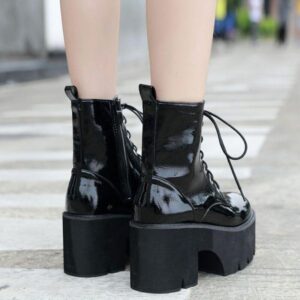 Leather High Heels Boots-3749