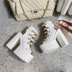 Buckle Straps Platform Sandals-5011