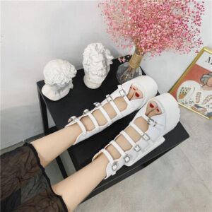 Buckle Straps Platform Sandals-5018