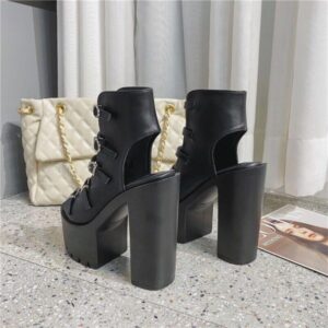 Buckle Straps Platform Sandals-5024