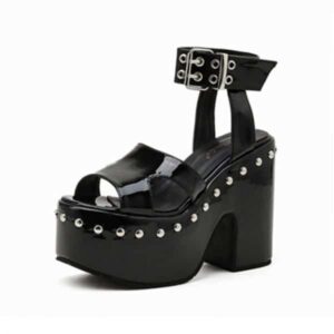 Rivet Platform Sandals-4081