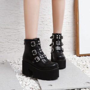 Rivet Ankle Boots-3969