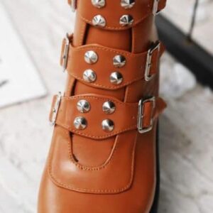 Rivet Ankle Boots-3972