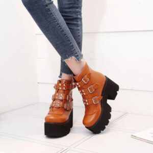 Rivet Ankle Boots-3973