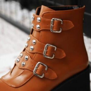 Rivet Ankle Boots-3974