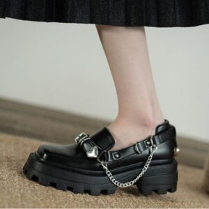 Vintage Chain British Style Shoes-4882
