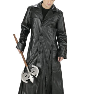 The undertaker Leather Long Coat-5487