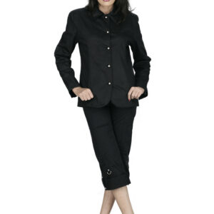 Gothic Black Blazer For Women-5367