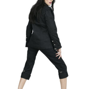 Gothic Black Blazer For Women-5364