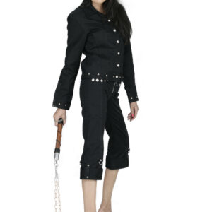 Solid Black Cotton Jacket-5379