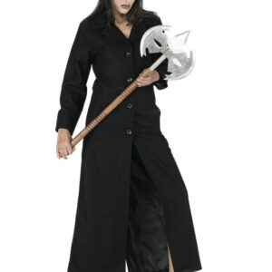 Stylish Floor Length Coat Women In Black-5329