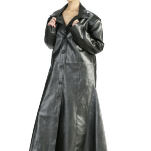The undertaker Leather Long Coat-5476