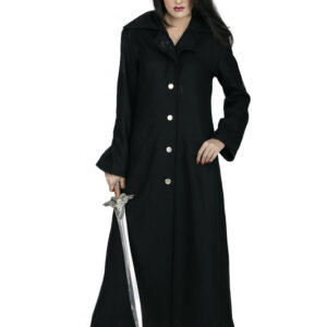 Black Princes Women Maxi Wool Coat-5706