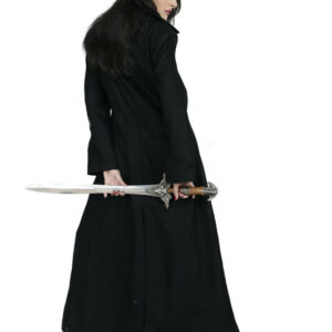 Black Princes Women Maxi Wool Coat-5708