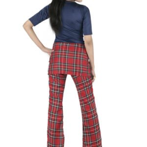 Girls regular Stewart red tartan pant-6038