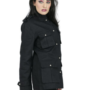 Goth Women black Army Jacket & military coat -6464