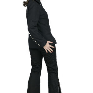 goth women plain black full sleeve shirt for work-6487
