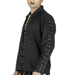 Gothic Black Pistol Men's punk shirt -6249