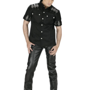 Gothic men leather pant-6203