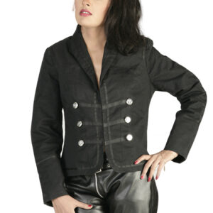 Gothic Women's Double breasted black short jacket -6335