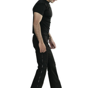 Men Dark Black regular fit pant-6188