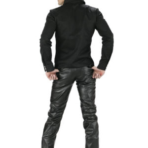Men's long sleeve black slim fit shirt -6314