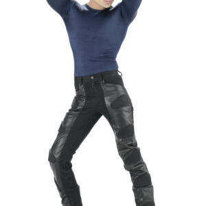Men Skinny Black Biker Pant-5840