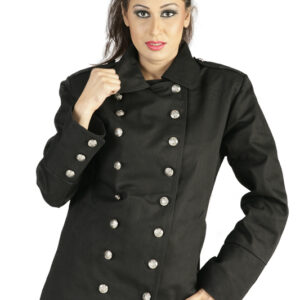 Piper Drummer Women Gothic Double Breasted military jacket-6299