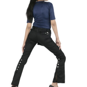 Pun Rave Women Skinny goth pants with ring belt-5863