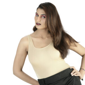 Punk style charcoal maxi skirt with slit -6223