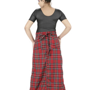 Scottish Fashion Plaid Tartan Maxi Skirt -5995