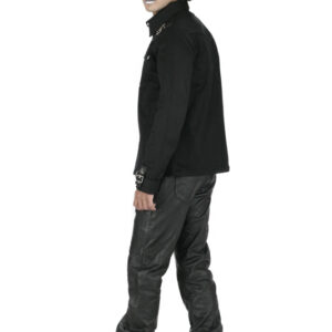 Slim fit straight over size leather pant-6207