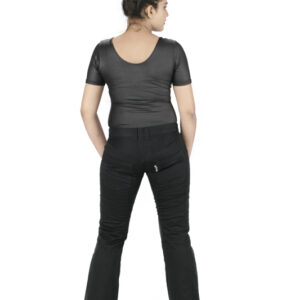 Solid Black bootcut pant-5930