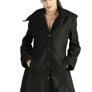 solid black wool long winter coats women-5589