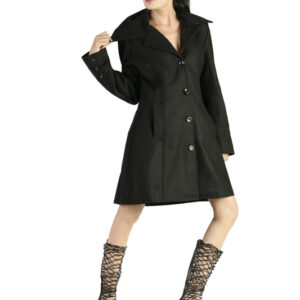 solid black wool long winter coats women-5584