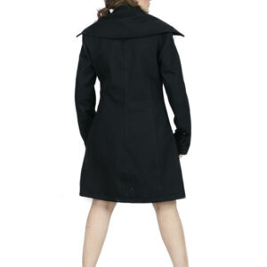 solid black wool long winter coats women-5587