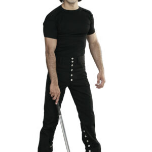 Stylish Men high waisted pant With side Buttons-5882