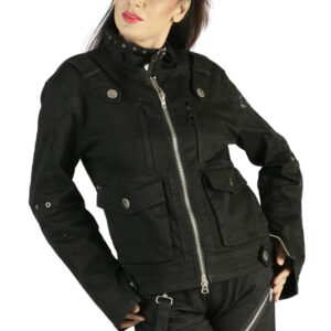 Women Frank Lyman Black 4 pocketed zipper coat-6440