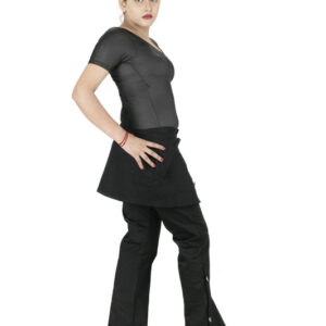 Women gothic cargo pants wide straight legs low waist Goth Punk-5947
