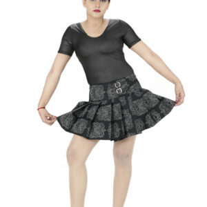 women gothic high waist mini goth skirt-6019