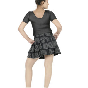 women gothic high waist mini goth skirt-6022