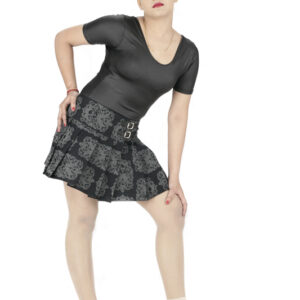 women gothic high waist mini goth skirt-6020