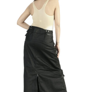 Women Long Gothic skirt With Back Slit-5850